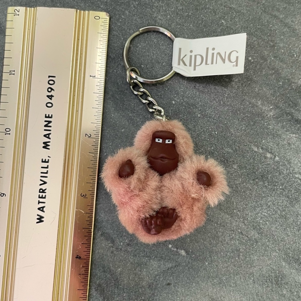 New Kipling Beige Baby Monkey Mini Keychain Bag Clip Monkeyclip XS - Picture 2 of 6